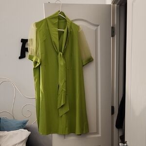 Green Short Sleeve Dress